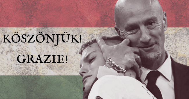 KÖSZÖNJÜK! GRAZIE!