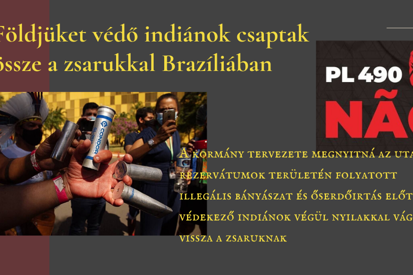Nyilakkal védekeztek a brazil indiánok a rendőrterror ellen