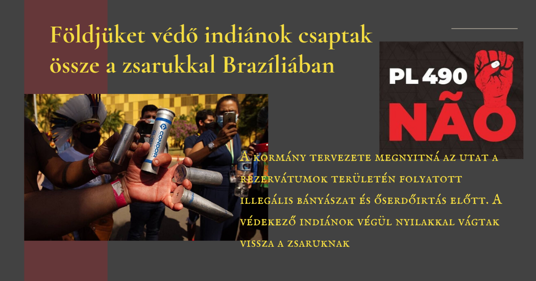 Nyilakkal védekeztek a brazil indiánok a rendőrterror ellen