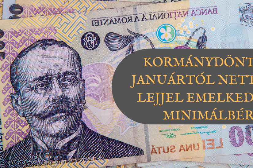 Kormánydöntés januártól nettó 130 lejjel emelkedik a minimálbér