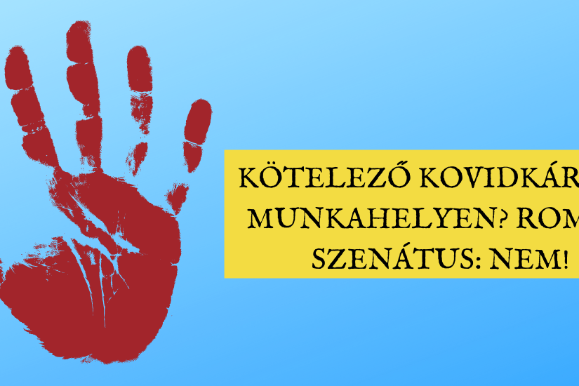 Kötelező kovidkártya munkahelyen Román szenátus NEM!