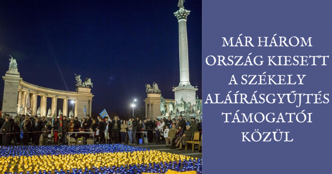 Már három ország kiesett a székely aláírásgyűjtés támogatói közül