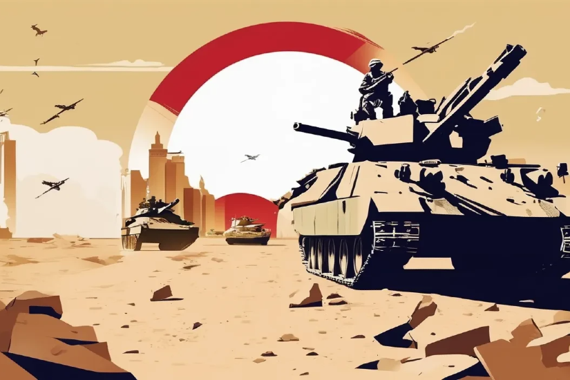 eszkalcio_katona_kozel_kelet_illu_ai